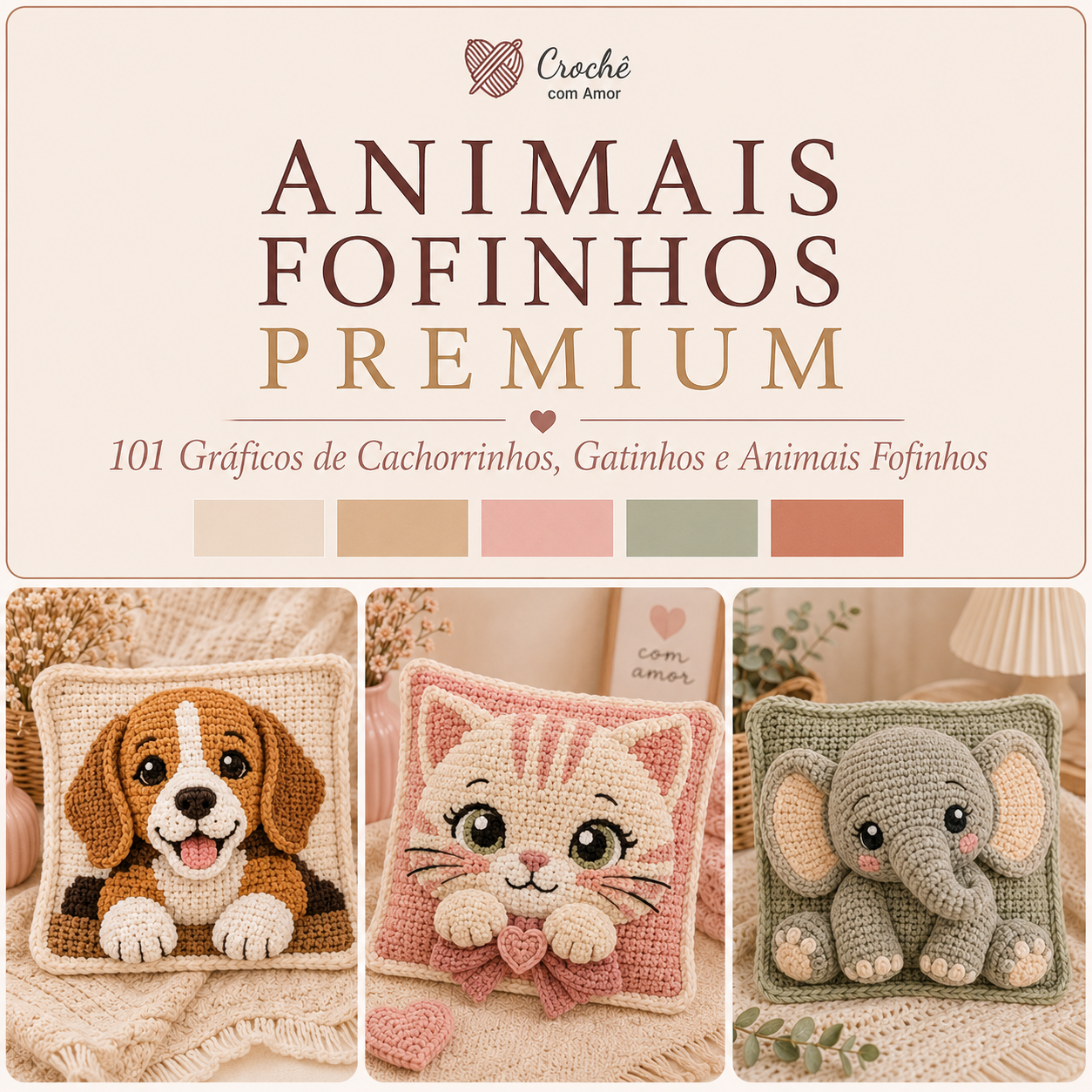 Mosaico de gráficos de Shih Tzu, Pug, Golden Retriever, Spitz, Dachshund, Poodle, Yorkshire, Labrador e Vira-lata caramelo.